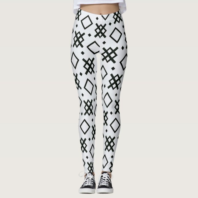 Leggings patrón de formas sin fisuras de elementos geométri (Anverso)