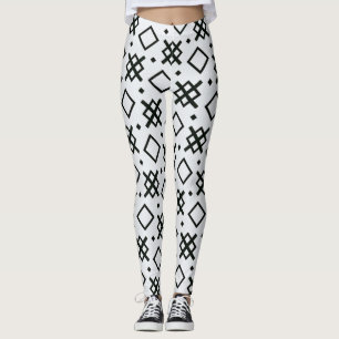 Leggings patrón de formas sin fisuras de elementos geométri
