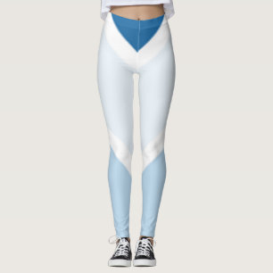 Leggings Patrón de franja azul dinámica y deportivo