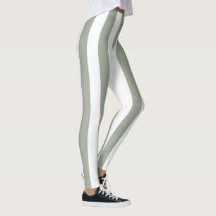 Leggings Patrón de franja blanca