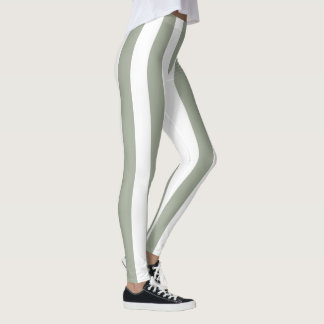 Leggings Patrón de franja blanca