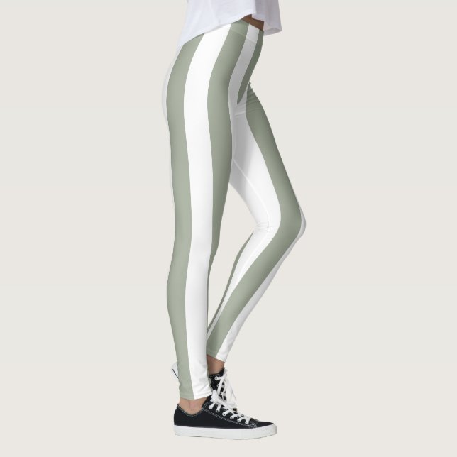 Leggings Patrón de franja blanca (Derecha)