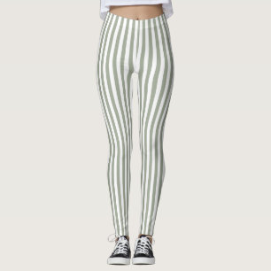 Leggings Patrón de franja blanca