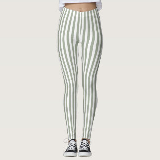 Leggings Patrón de franja blanca