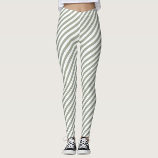 Leggings Patrón de franja blanca