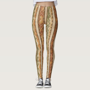 Leggings Patrón de franja suroeste rústico (7)