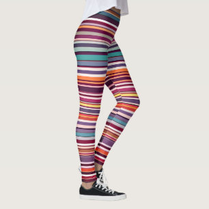 Leggings Patrón de franja vertical inspirado en Art Deco