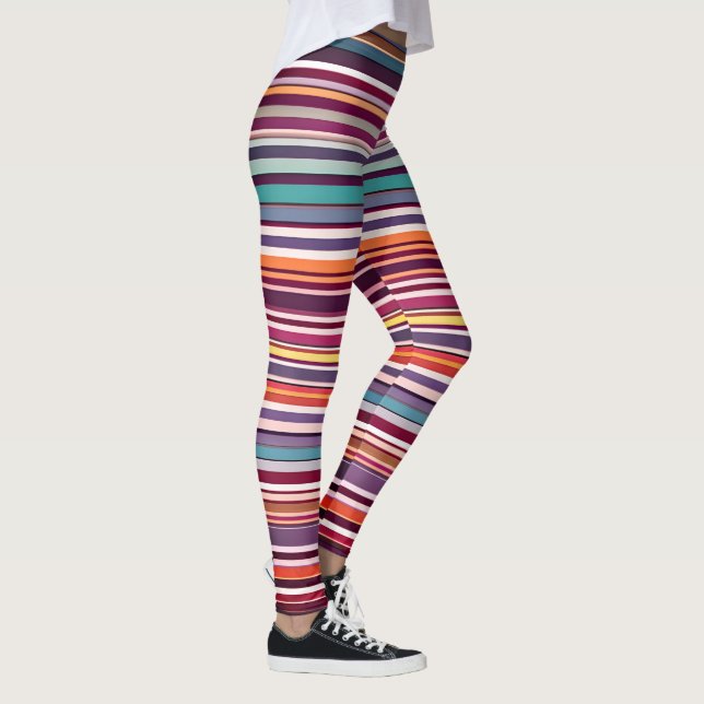 Leggings Patrón de franja vertical inspirado en Art Deco (Derecha)