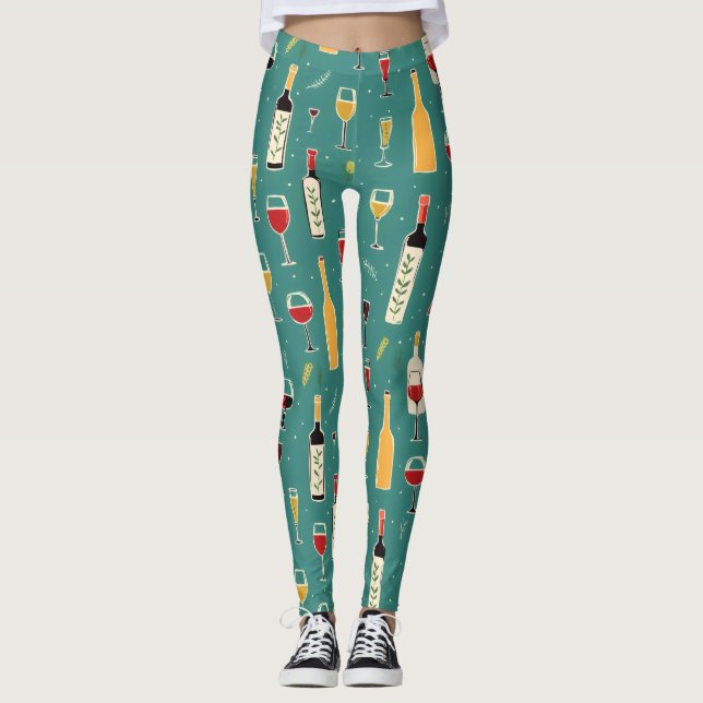 Leggings Patrón de frascos y gafas (Anverso)