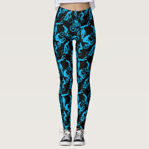 Leggings Patrón de Freestyles de Ciclismo.b x4 BG negro