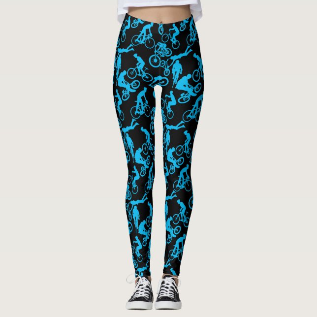 Leggings Patrón de Freestyles de Ciclismo.b x4 BG negro (Anverso)