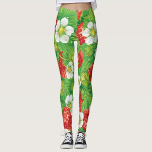 Leggings Patrón de fresa