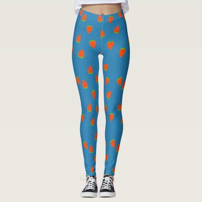 Leggings Patrón de fresa (Anverso)
