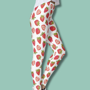 Leggings Patrón de Fresa de Verano