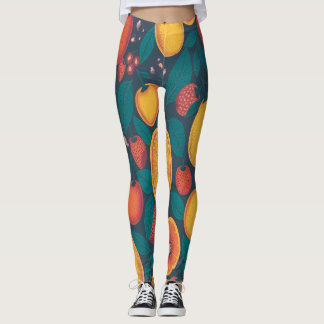 Leggings Patrón de fruta colorido lindo - Diseño de verano