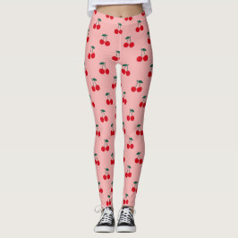 Leggings Patrón de Fruta de Cereza