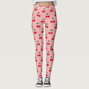 Leggings Patrón de Fruta de Cereza