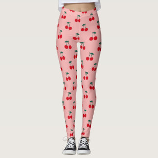 Leggings Patrón de Fruta de Cereza