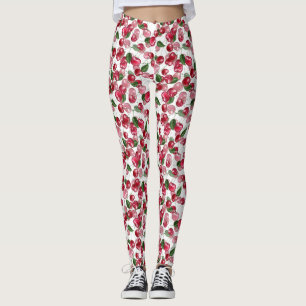 Leggings Patrón de fruta de cerezo