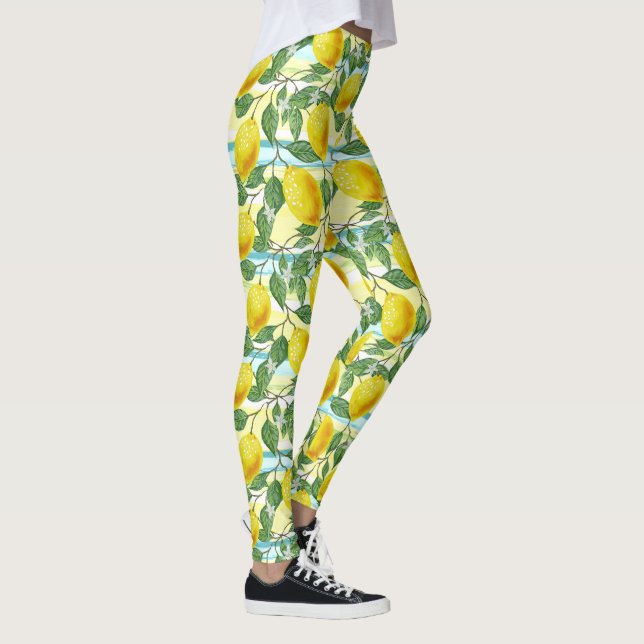 Leggings Patrón de fruta de verano tropical de cadera suave (Derecha)