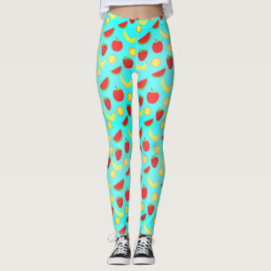 Leggings Patrón de fruta saludable