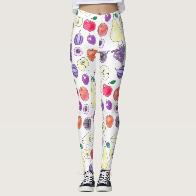 Leggings Patrón de frutas (Anverso)