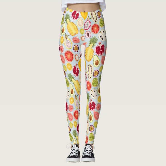 Leggings Patrón de frutas (Anverso)