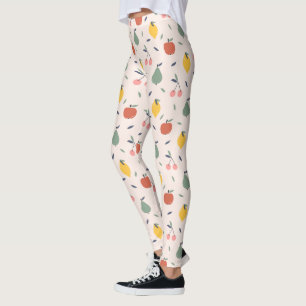 Leggings Patrón de frutas de corte