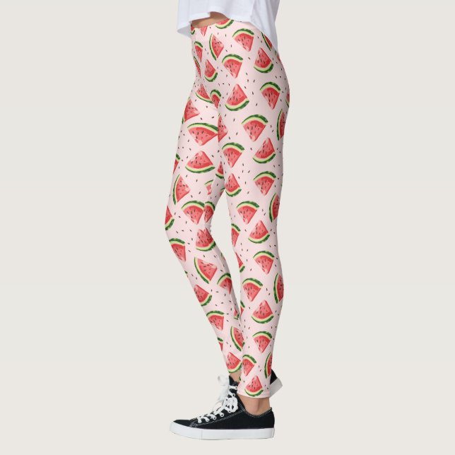 Leggings Patrón de frutas de la sandía acuática (Izquierda)