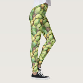 Leggings Patrón de frutas tropicales de coco