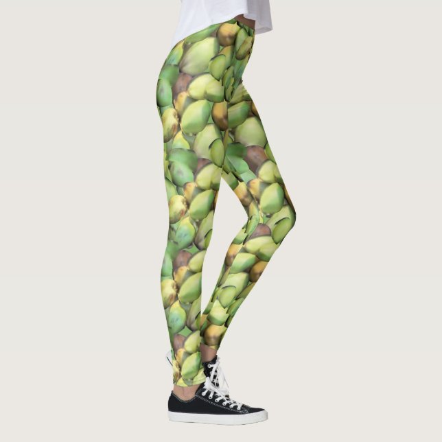 Leggings Patrón de frutas tropicales de coco (Derecha)