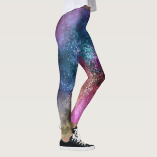 Leggings Patrón de galaxia colorido