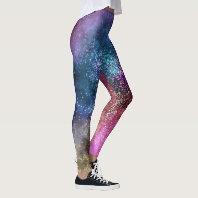 Leggings Patrón de galaxia colorido (Derecha)