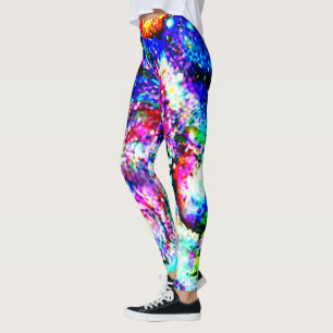 Leggings Patrón de galaxia cósmica multicolor brillante