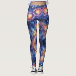 Leggings Patrón de galaxia sin problemas