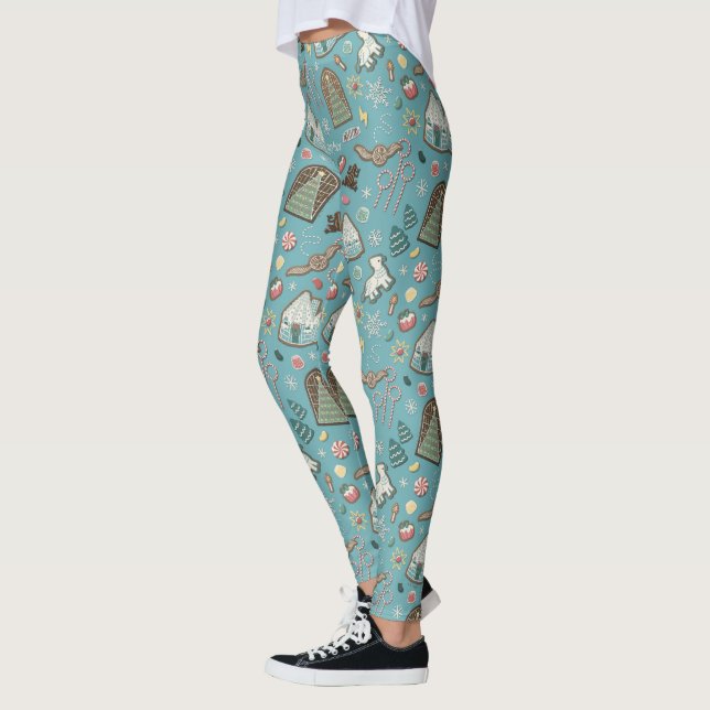 Leggings Patrón de galleta de Navidad de HARRY POTTER™ HOGW (Izquierda)