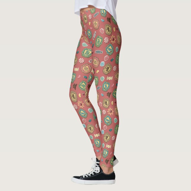 Leggings Patrón de galleta navideña de las Casas de HOGWART (Izquierda)