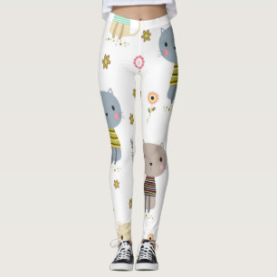 Leggings Patrón de gato