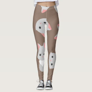 Leggings Patrón de gato