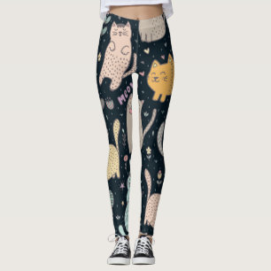 Leggings Patrón de gato