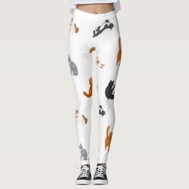 Leggings Patrón de gato (Anverso)
