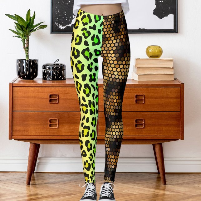 Leggings Patrón de gato salvaje de leopardo fotográfico per (Subido por el creador)
