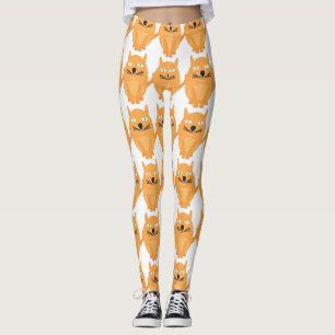 Leggings Patrón de gatos Naranja