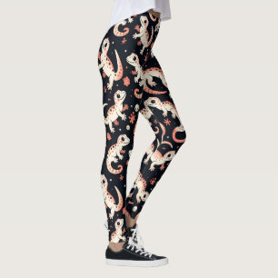 Leggings Patrón de gecko lúdico