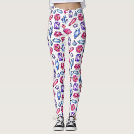 Leggings Patrón De Gema Cuta