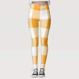 Leggings Patrón de Gingham amarillo