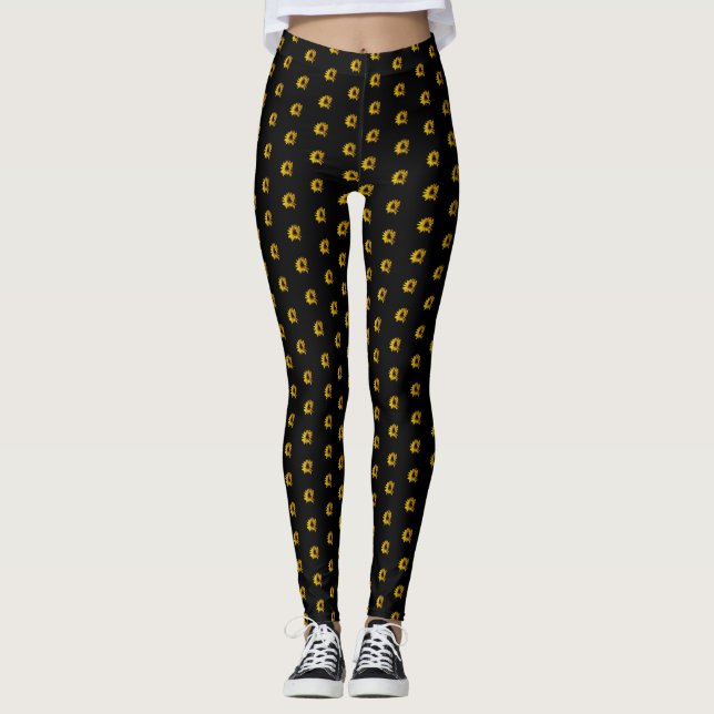 Leggings Patrón de girasol (Anverso)