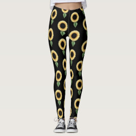 Leggings Patrón de girasol