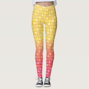 Leggings Patrón de gradiente rojo amarillo