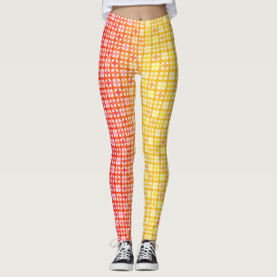 Leggings Patrón de gradiente rojo amarillo